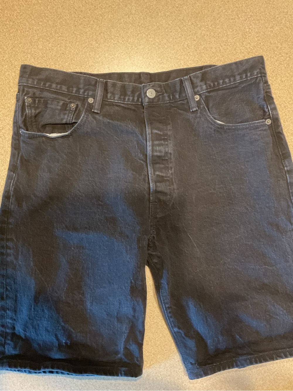 Levi's Black Relaxed Denim Shorts
